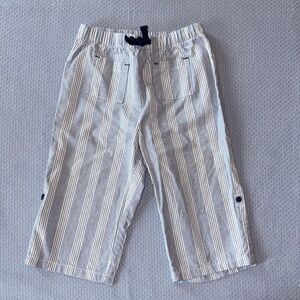 Janie and Jack Navy & White Striped Pull-On Shorts